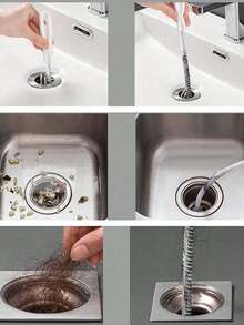 1pc Pipe Dredging Brush, Bathroom Sewer Sink Cleaning Brush, Drainage Cleaner, Flexible Cleaner, Clog Hole Removal Tool - Multicolor - View 8