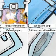 12 件装返校可爱零食糖果收纳袋、可爱卡通汽车饰品小物件收纳袋、少女零食自封袋、毕业礼物包装袋