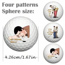 Caiton 3/1 Confezione (opzionale) Palline da golf divertenti, set di palline da golf novità, forniture per il golf, accessori per il golf, adatti per uomini, papà, marito, nonno, compleanno, Natale, Festa del papà, pensionamento, uso personale, accessori e decorazioni per la pratica del golf divertenti, regalo da golf umoristico - Confezione mista da 3 pezzi - Visualizzare 4