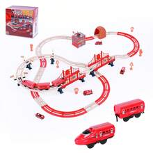 E﻿Lectric Train Set, Mini Trains, Toddler Toys Train Games, Toy Train, Bullet Train, Train Tracks, Flex Track, Magnetic Train Gifts, Model Train Set, Train Toys For Toddlers 3+ - Multicolor - View 13