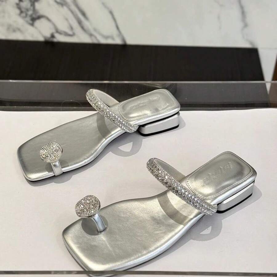 Women Flat Sandals - 黑色 - 查看 1