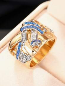 1 PC Glamorous Cubic Zirconia Ring For Women Wedding Engagement Valentine's Day Party Gift - 1# - View 7