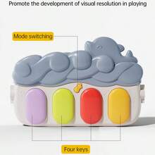 婴儿健身垫、趴着玩垫玩具、婴儿游戏垫和活动健身器、婴儿钢琴健身垫、新生儿和幼儿游戏垫、婴儿活动垫玩具（0-3-6-12个月）