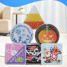 三种形状的迷你创意和有趣主题的球形迷宫，用于训练身体控制和平衡、派对赠品、圣诞节、复活节、万圣节礼物和小玩具。