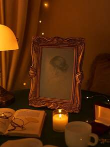 复古金色巴洛克相框 - 浪漫的桌面和墙面装饰，适合放置人像、鲜花、朋友合影以及作为节日礼物 - 彩色 - 查看 6