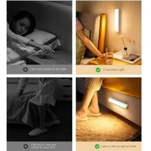 PIR Motion Sensor Rechargeable Portable LED Light, USB Powered Indoor Lighting - Multicolor - View 7