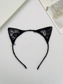 2 Stück neue Spitzen Katzenohren Haarband Accessoires, geeignet für Valentinstag, Date, sexy Mitternachtsparty, Kerzenschein Dinner, Nachtleben, Paare, täglicher Gebrauch Halloween Kostüm