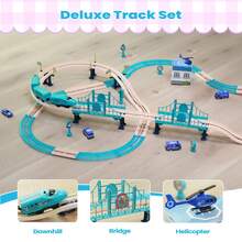 E﻿Lectric Train Set, Mini Trains, Toddler Toys Train Games, Toy Train, Bullet Train, Train Tracks, Flex Track, Magnetic Train Gifts, Model Train Set, Train Toys For Toddlers 3+ - Multicolor - View 3