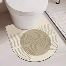 1 件简约线条图案防滑硅胶浴室垫，材质吸水门垫，适用于厨房、浴室，速干，厚度 2.5 毫米，房间装饰浴室配件，返校入口装饰浴室厨房装饰 - 簡約線條D - 查看 8