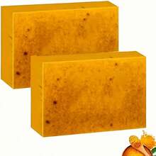 3PCS Turmeric & Kojic Acid Brightening Soap, DarkSpot Remover And Glowing Skin Soap - 芥末黃 - 查看 6