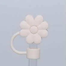 1 件 PVC 吸管盖，可重复使用防尘塞，花朵设计，柔软硅胶吸管塞，饮料杯吸管盖，防尘功能，材质，适用于奶茶吸管、果汁杯，垂直防倾倒配件套装 - 彩色 - 查看 10