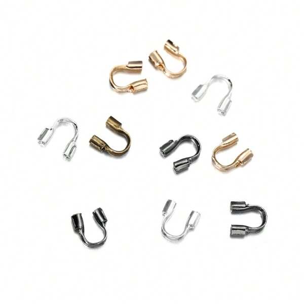 100pcs/Lot 4.5x4mm Wire Protectors Wire Guard Guardian Protectors Loops U Shape Accessories Clasps Connector For Jewelry Making Supplies