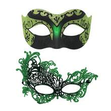 قناعان لأزياء هالوين، أقنعة كرنفالية للأزواج، أقنعة حفلات التنكر للرجال والنساء، أقنعة حفلات البندقية