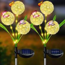 1 件装太阳能蒲公英灯，假葱草草坪花园桩灯，太阳能，防水户外花园灯，适用于庭院、露台、花园植物、节日氛围装饰 - 綠色 - 查看 13