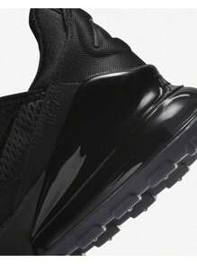 Nike Air Max 270 时尚简约纯色系带透气运动鞋 - 黑色 - 查看 6