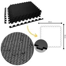 Fitness Floor Mat - 黑色 - 查看 2