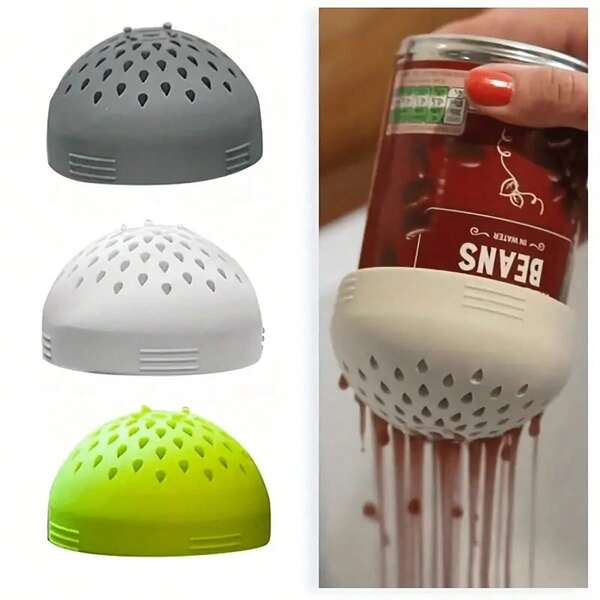 1PC Silicone Can Filter, Food Mesh Can Drain, Mini Kitchen Filter, Portable Silicone Can Drain, Household Kitchen Accessories, Kitchen Filter Tools, Kitchen Gadgets, Halloween Decorations, Christmas Gifts