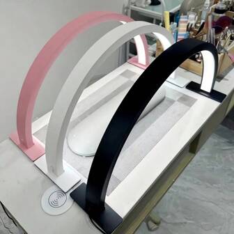 1pc Crescent-Shaped USB Powered Low-Allergy Adjustable Brightness & Color Temperature Button Control Arch Lamp, Ideal For Manicure, Eyelash Extension, Tattoo And Nude Nail Care, Nail Salon, Eyelash Extension And Craft Display Lighting, Fashionable Design, Ideal For Holiday & Birthday Gifts