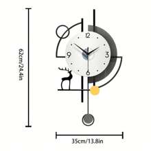 一、工业风格黑白灰色亚克力挂钟几何现代简约家居装饰适用于阁楼/办公室/客厅