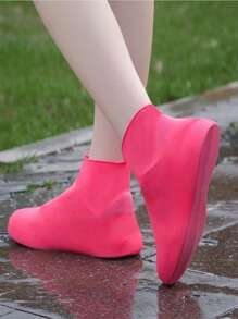 1件装雨季乳胶/硅胶鞋套，防水防滑，户外鞋套/脚套