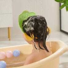 Regulowany czepek do kąpieli dla niemowląt – uroczy plastikowy czepek w kształcie foki, chroniący oczy i uszy, odpowiedni dla dzieci w wieku 0–9 lat (biały/różowy/zielony), akcesorium do kąpieli dla niemowląt, wysokiej jakości materiał, zabawny design, niezbędny podczas kąpieli dzieci