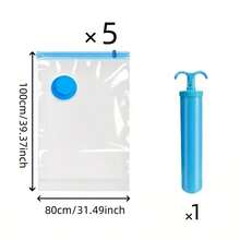 8pack Pack Space Saver Vacuum Storage Bags, Kitchen Storage Organization, For Clothing Storage And Underbed Storage, Storage Bags Vacuum Sealed, For Toy Storage Bags, Home Travel Essentials, Duffle Bag For Travel Pump Included,Vacuum Sealer Bags For Clothes, Comforters, Blankets, Bedding