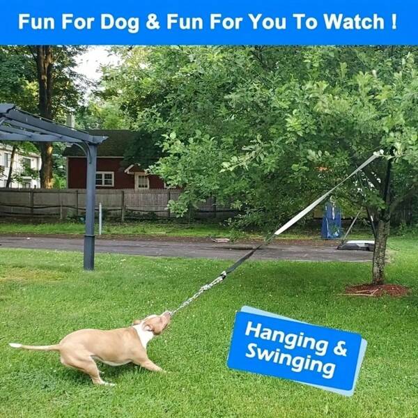 Outdoor Dog Elastic Tug Toy, Suitable For Medium & Large Breeds, Durable Knotted Rope Toy With Interactive Hanging & Pulling Design, Dental Cleaning & Durable, For Indoor & Outdoor Use