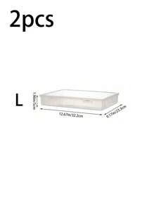 1/2/3pcs Transparent Plastic File Storage Boxes With Lids, A4 Size, Multi-Purpose Desk Organizer For Documents And Magazines, Rectangular Office Supplies Holder, Document Storage Box, Storage File Boxes,For School Supplies,Back To School