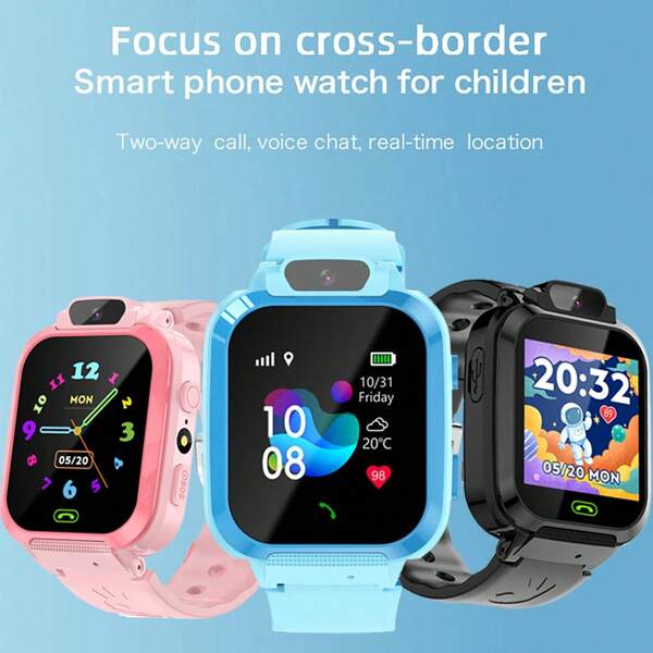 ساعة ذكية بنظام تحديد المواقع GPS للأطفال للأولاد والبنات من عمر 3-15 سنة، ساعة تتبع في الوقت الحقيقي، مقاومة للماء، هاتف خلوي، إمكانية المحادثة المرئية، جهاز إنذار SOS، كاميرا، سياج جغرافي، عداد خطوات، مضاد للفقدان، جهاز تحديد الموقع