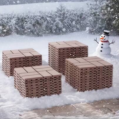 Waterproof All-Weather Interlocking Deck Tiles 12"X12" (44/27 Pack) - PP Plastic For Backyard, Pool, Balcony, Patio