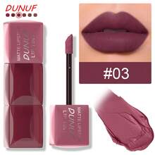 DUNUF 1pcs Matte Velvet Lip Gloss , Easy To Color, Lip Gloss, Waterproof, Sweat-Proof, Non-Stick To Cup, Non-Fading, Long-Lasting, Exquisite, Suitable For Gifts, Festival Makeup, And Performance Makeup - 彩色 - 查看 14