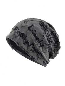 1顶新款个性化字母绒面针织帽，轻便夏季户外运动帽，酷炫男士帽，男女通用休闲春秋季帽 - 彩色 - 查看 4