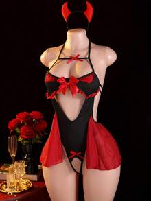 Sexy Lingerie Cosplay Little Demon Pure Desire Uniform Suit Sexy - Black - View 2