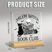 1 bucată, decorațiune vrăjitoare de Halloween WATCH BOOK CLUB Salem ornament magic misterios, ornament de birou în stil întunecat, element craniu cu poțiune de carte magică, ornament de colecție cu tematică vrăjitoare pentru prieteni, potrivit pentru R