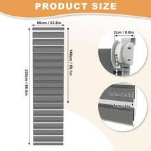 LILIIN Double Roller Blind Klemmfix Without Drilling, W120 X H150 Cm, Black/Grey/White, Duo Roller Blinds For Windows, Clamp Roller Blind Window Blind Translucent & Blackout For Office Living Room Kitchen Bathroom - 灰色 - 查看 3