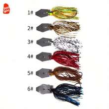 6pcs Weedless Chatterbait Spinner Lure Set With Glitter Iron Baits For Bass, Pike, Freshwater Fishing Gear