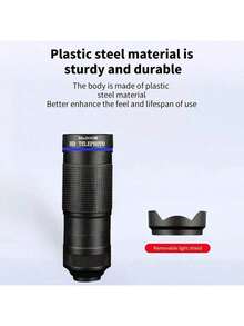 36X Telescope Mobile Phone Lens Photography Zoom Lens For Cell Phone Camera Mobile Microscope For Phone Lenses - 黑色 - 查看 4