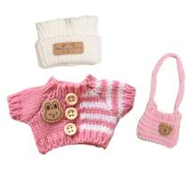 1/2 Sets Fashionable Clothing Sets Suitable For Labubu (Without The Doll), Hand-Woven , Cute Clothes, Bags, Hats, DIY Fashionable And Interesting Accessories, Suitable For Daughter's Birthday, Anniversary, And Holiday Gifts, Christmas Gift