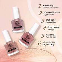 Jelly Nail Polish Set 6 Colors Sheer Nude L Red Pink Brown Colors Quick Dry Nail Polish Kit For Diy Nail Art Salon Home Gifts-0345 - 6 chiếc sơn móng tay JellyNude - Xem 7