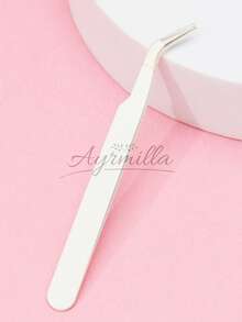White Minimalist Eyelash Tweezers, Straight And Angled Tips, Two Styles Available, Finely Designed To Meet Various Needs. Thickened Steel Material, High Hardness, Good Elasticity, Durable. Comes With Protective Cover To Avoid Hand Injury. Comfortable Fit. - White - View 10