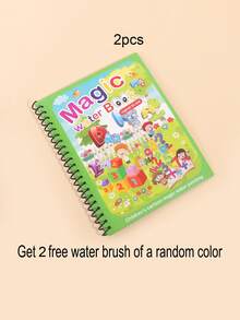 Reusable Coloring Book, Magic Water Drawing Book Painting Drawing Toys Sensory Early Education Toys For Kids - Multicolor - View 16