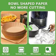 [ Food Paper ] 50/100/200pcs Round Air Fryer Paper - Baking Paper&Silicone Paper - Food Storage Container - Baking Paper Tray - Paper Plate - Baking Tools/Kitchen Accessories - Suitable For Daily Home Kitchen&Outdoor Camping Barbecue&Hotel Restaurant Kitchen Supplies - Festival Party Supplies - Birthday Party/Halloween/Christmas/Easter/Spring Festival - Party Necessities