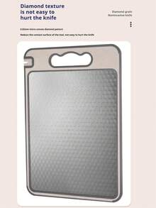 1pc Stainless Steel Defrosting Plate, Rhombus Textured Stainless Steel Defrosting Board, Double-Sided Cutting Board, Rimmed Defrosting Plate, Anti-Mold TPR Material Household Cutting Board, Food Cutting Board Sharpening Board, Multi-Functional Stainless Steel Cutting Board