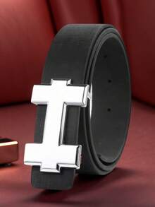 时尚休闲腰带，配银色光滑H型扣，设计师奢华高品质，合身，完美适用于工作服、万圣节、休闲、商务、街头、波西米亚风、西部风、户外等场合，是送给男士、丈夫、男友、父亲、爸爸的圣诞礼物。 - 多色 - 查看 6