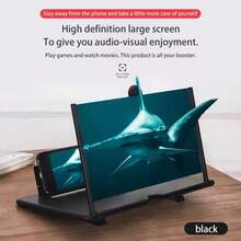 14 pulgadas Amplificador de pantalla de teléfono con deslizador de cajón: amplificador de video HD nítido con vista de pantalla completa envolvente, Lupa de Pantalla para Teléfono Celular, Soporte para Lupa de Pantalla de Teléfono Inteligente, Amplificador de Video para Teléfono Móvil, Lupa de Pantalla para Teléfono Celular - Negro - Ver 5