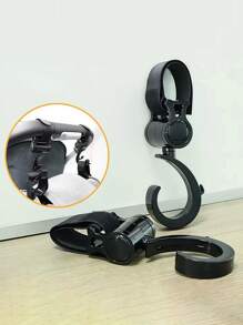 2pcs/4pcs 360° Rotating Stroller Hooks, Versatile Hanging Diaper Bag Hooks Suitable For Wheelchair, Shopping Cart, Car Backseat, Wallet, Bicycle, Stroller, Black (Lightweight Material, Do Not Hang Multiple Heavy Items At Once) - Black - View 3
