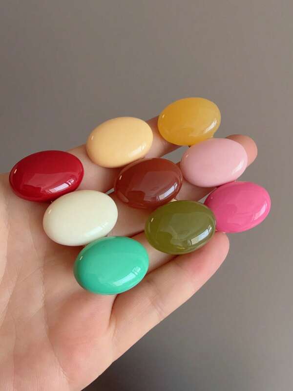 1pc Solid Color Cute Acrylic Hair Clip, Candy Color Korean Style Bangs Clip, Suitable For Spring, Summer, Autumn, Winter, Claw Clips, Hair Claws, Clips For Hair, Hair Slide, Hair Barrettes