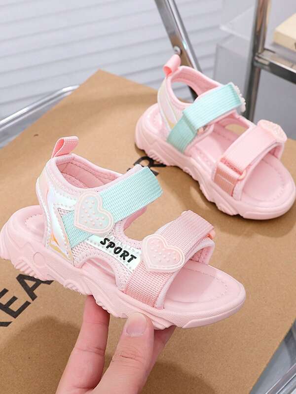 Sandalias para niñas 2025, sandalias de verano con punta abierta y cierre de gancho y bucle para niños, zapatos escolares de princesa para niños pequeños y niños pequeños