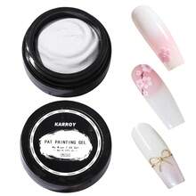 Sponge Pat Paint Nail Gel, 9 Colors Ombre Nails Gradient Gel Nail Blush Blooming Aura Nails Drawing Stripper Floral Painting Nail Art, No Wipe, UV/LED Curing (9 Colors H) - 白色 - 查看 13
