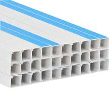 vidaXL Cable Trunking Self-Adhesive 1"X0.6" 98.4' PVC - White - View 6